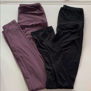 TWO high waisted leggings